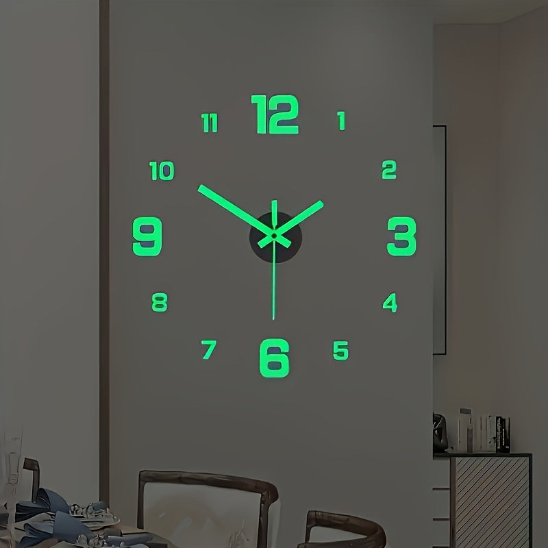 Modern Wall Clock Luminous Display-Silent Operation