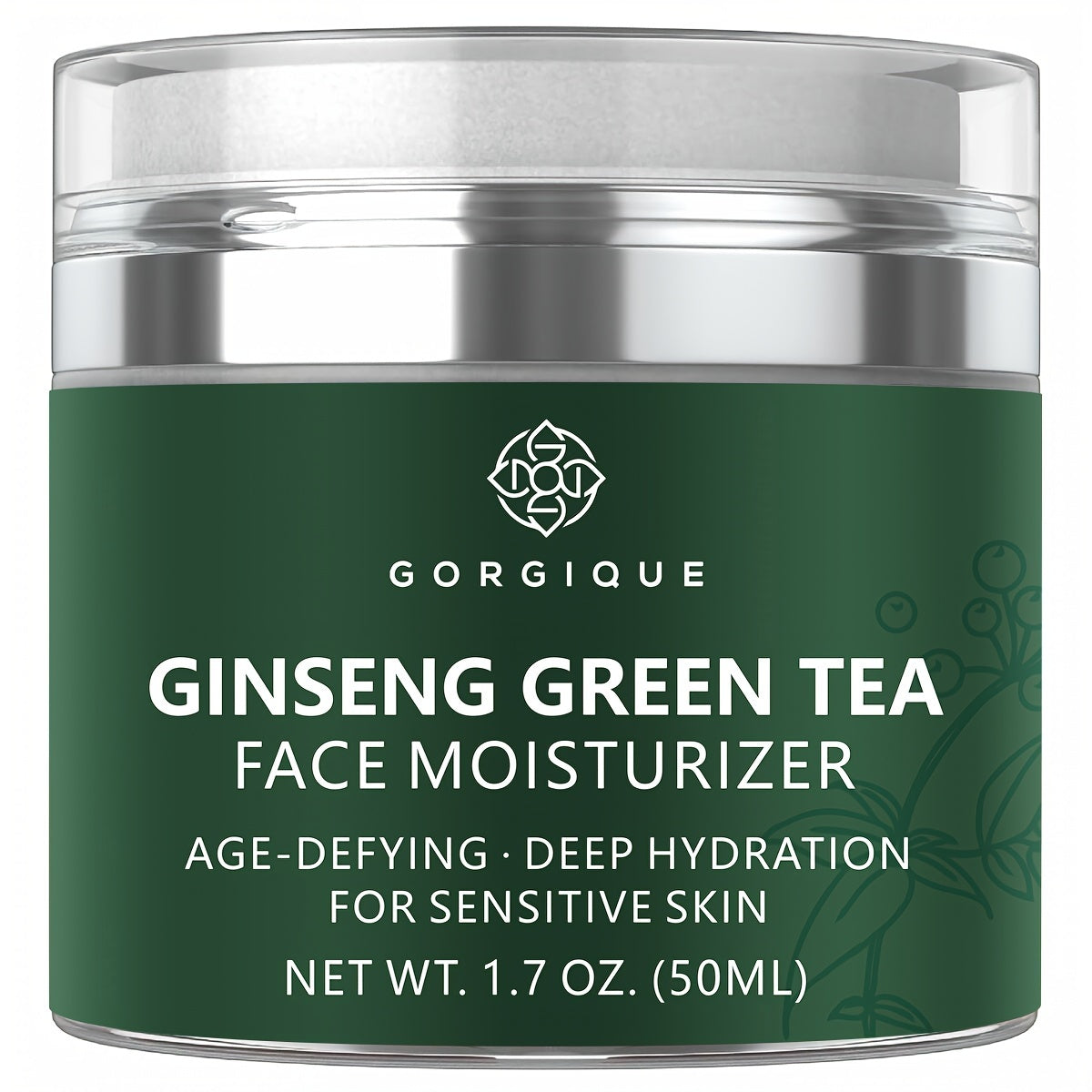 50ml Ginseng Green Tea Hydrating Face Moisturizer - Water-Based Hyaluronic Acid