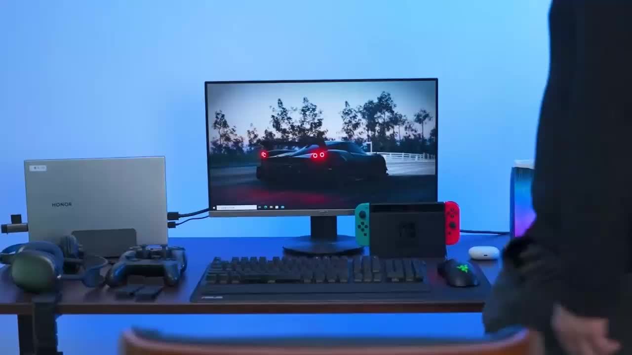 1pc Under-Desk Headphone and Controller Holder