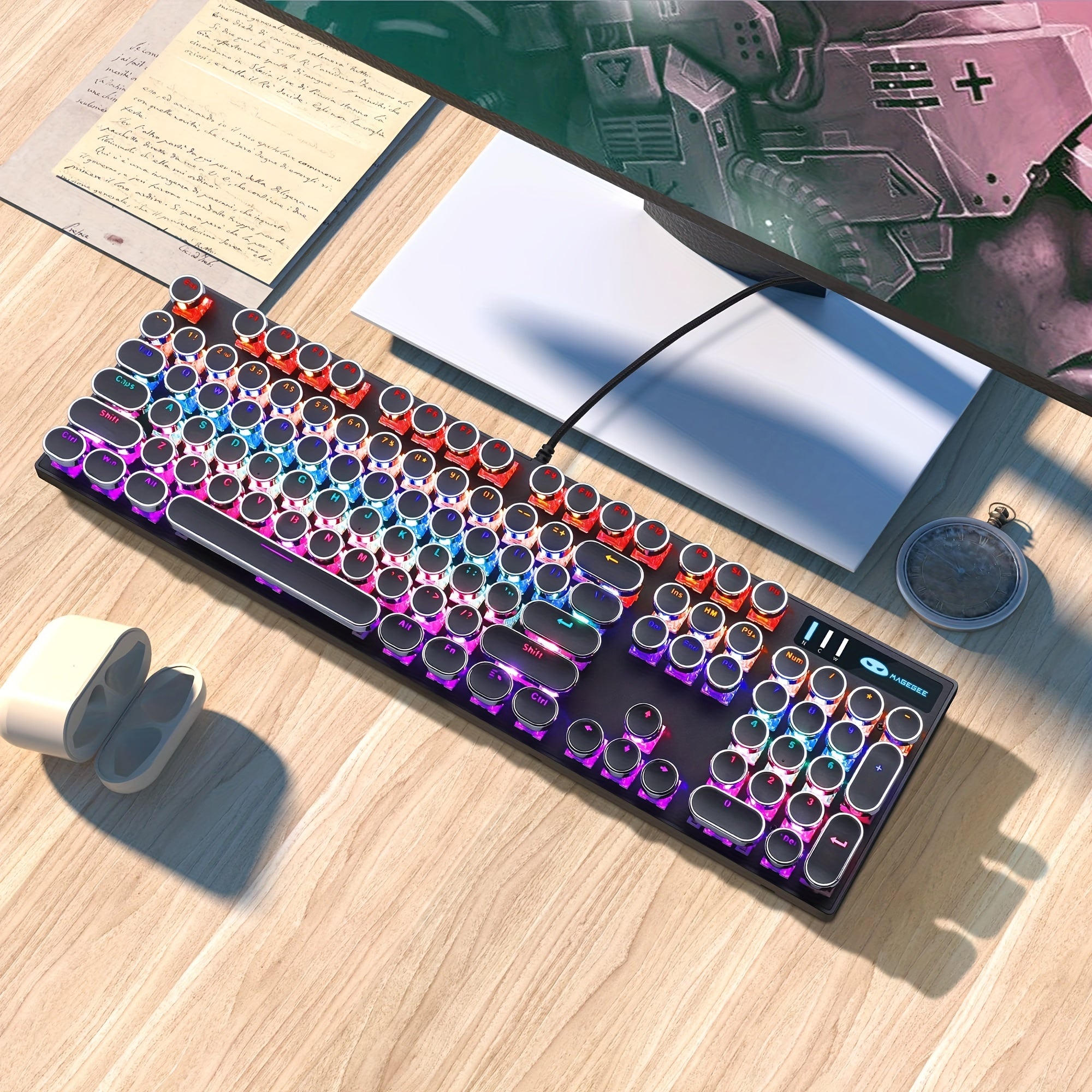 MageGee Typewriter Mechanical Gaming Keyboard