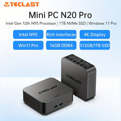 Teclast N20 Pro mini PC intel Gen 12th N95 Processor