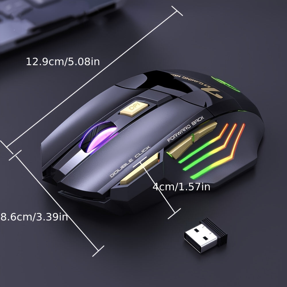 Wireless Gaming Mouse 3200DPI Rechargeable Silent Mouse