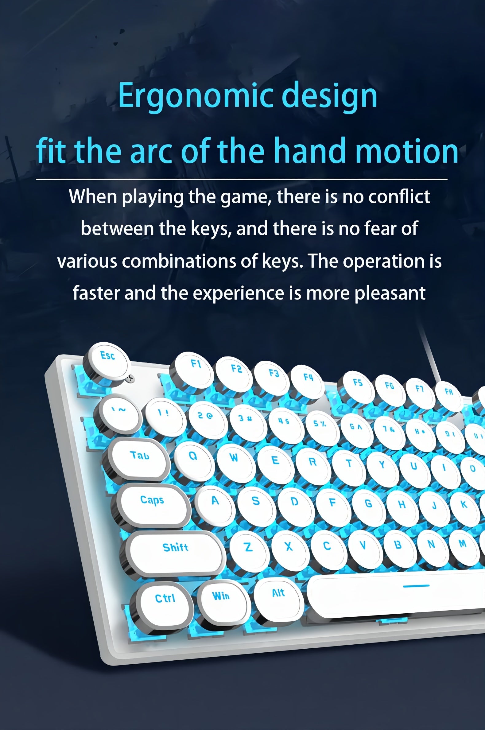 MageGee Typewriter Mechanical Gaming Keyboard