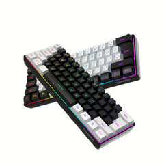 Snpurdiri 60% Wired Gaming Keyboard RGB Backlit Compact