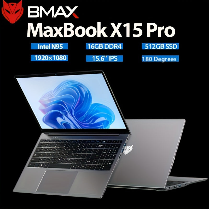 BMAX X15 Pro 39.62 Cm 512GB SSD ROM 16GB DDR4 RAM Intel N95 4 Cores IPS Screen