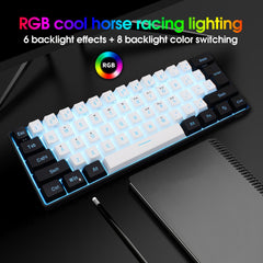 Snpurdiri 60% Wired Gaming Keyboard RGB Backlit Compact