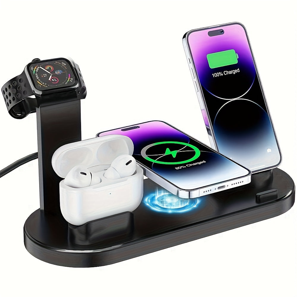 6-in-1 15W Wireless Charger for Fast Charging