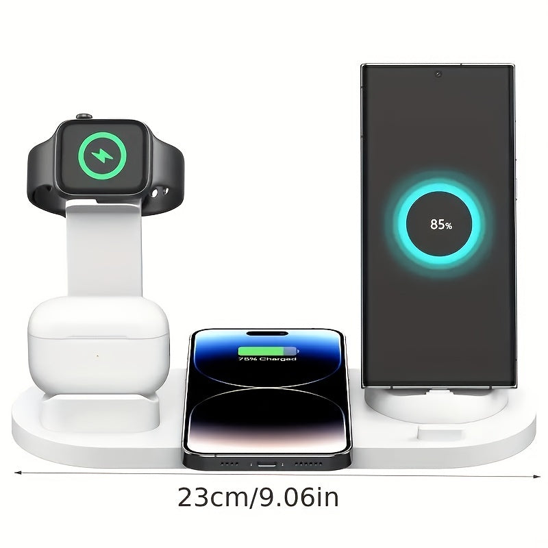 6-in-1 15W Wireless Charger for Fast Charging