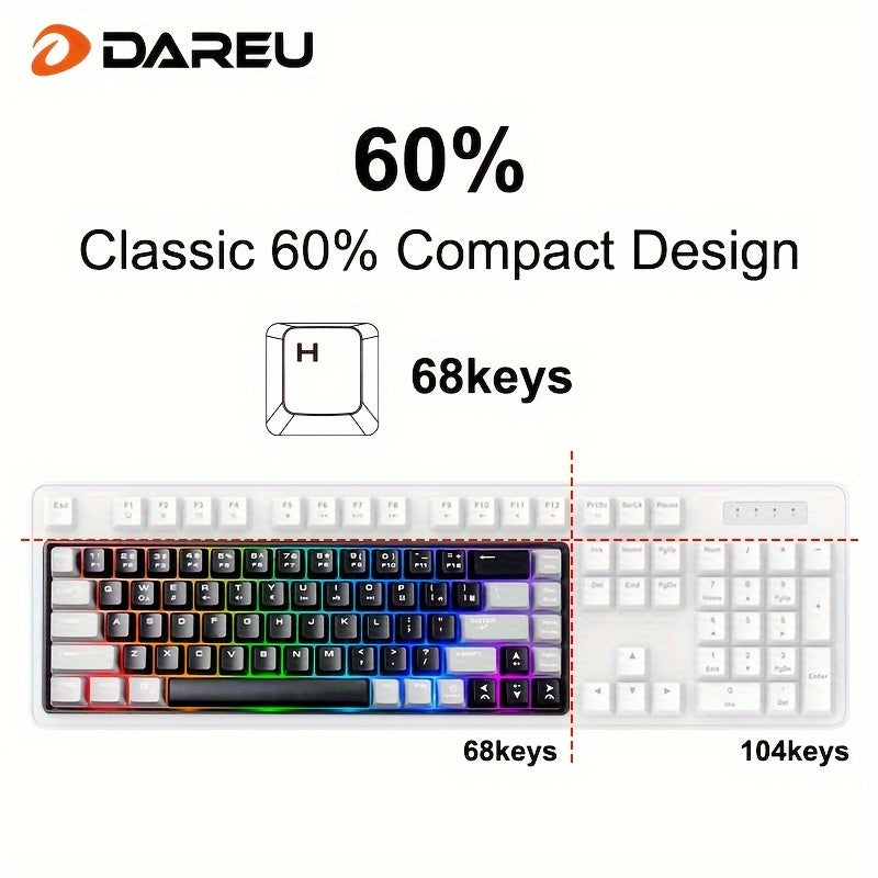 Dareu Mini 60% 68 Compact RGB Wireless Gaming