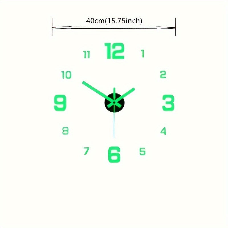 Modern Wall Clock Luminous Display-Silent Operation