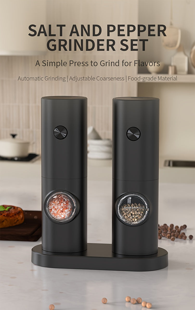 Pepper Grinder, Household Sea Salt Ginder, Electric Adjustable Spice Grinder