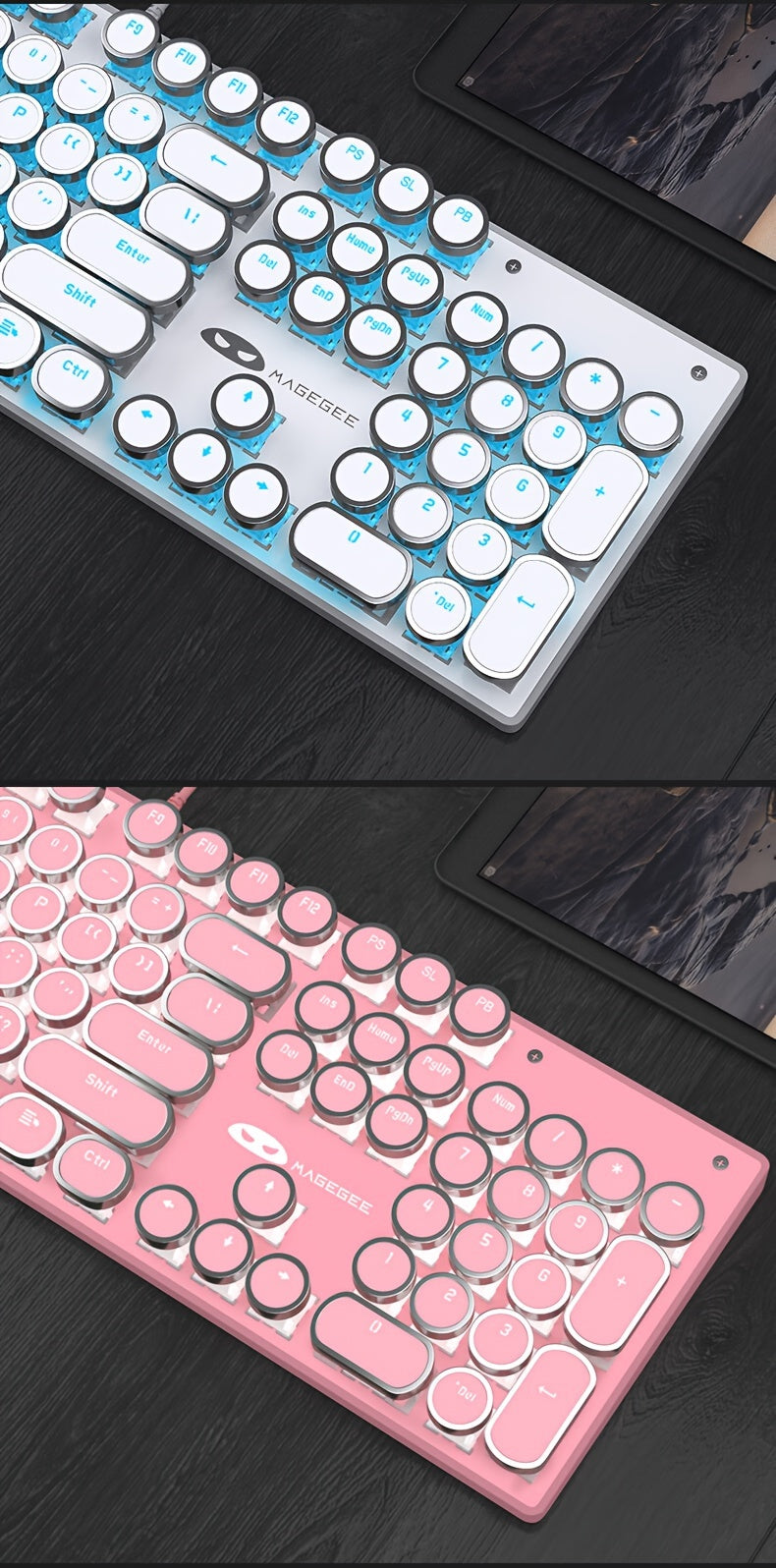 MageGee Typewriter Mechanical Gaming Keyboard