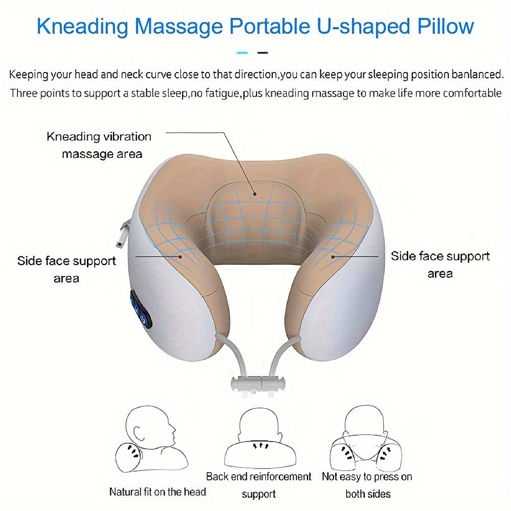 Electric Neck Massager, U-shaped Massage Pillow