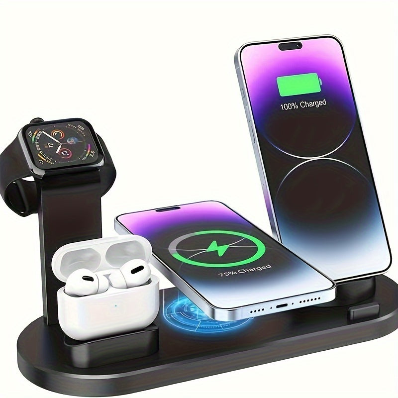 6-in-1 15W Wireless Charger for Fast Charging