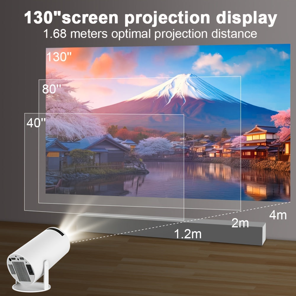 Projector For Android 11.0 200ANSI WiFi6 HD 1280*720p Wireless