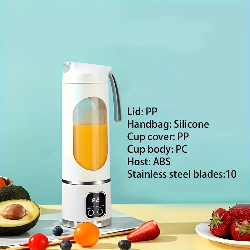 Portable USB-Rechargeable Blender & Juicer - Easy Clean, Perfect for Fruit & Vegetable Drinks, Milkshakes - 10.14oz to 16.91oz Capacity