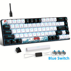 HXSJ Ergonomic Mechanical Gaming Keyboard - 68 Keys