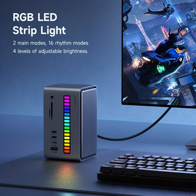 HAGiBiS 8K LED USB-C Hub