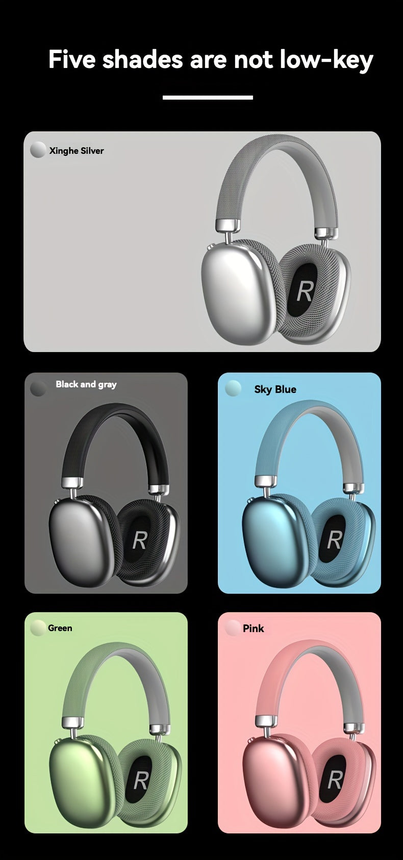 Noise Cancelling Headphones Wireless Headset