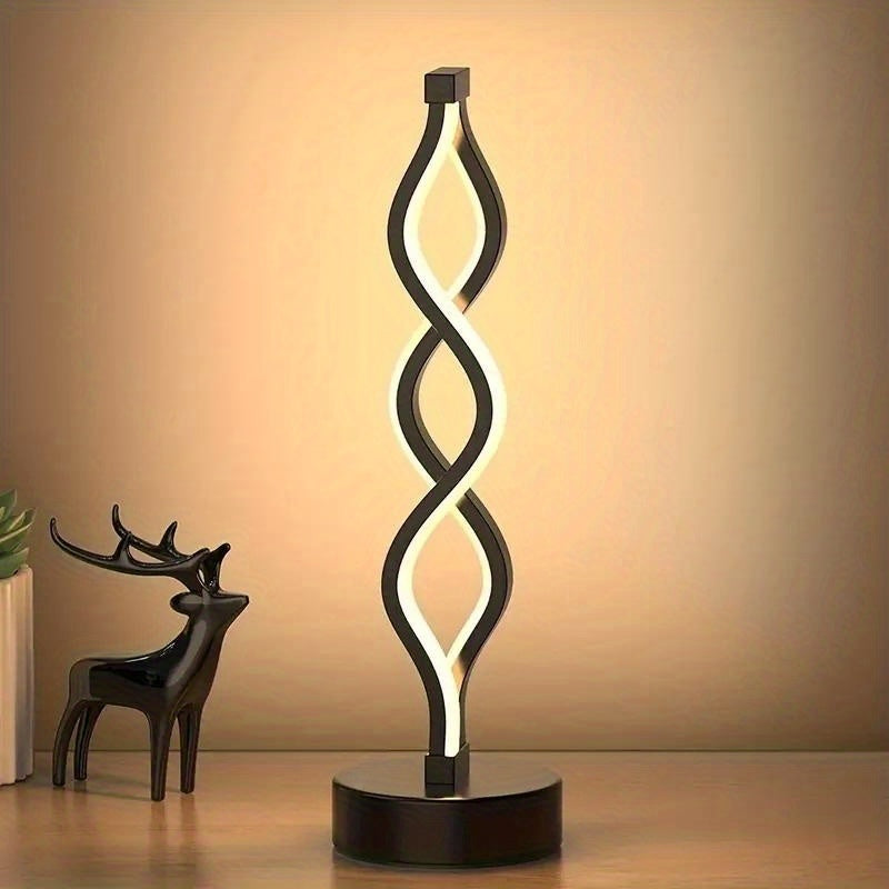 LED Spiral Table Lamp, Charging Capability