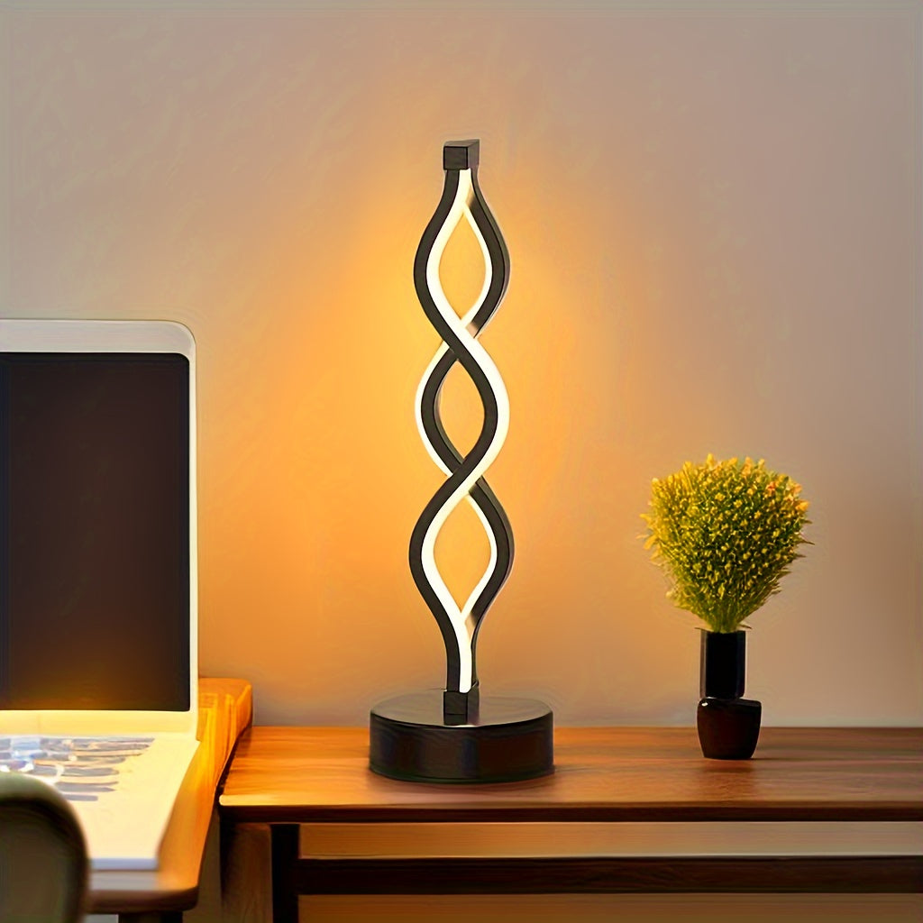 LED Spiral Table Lamp, Charging Capability