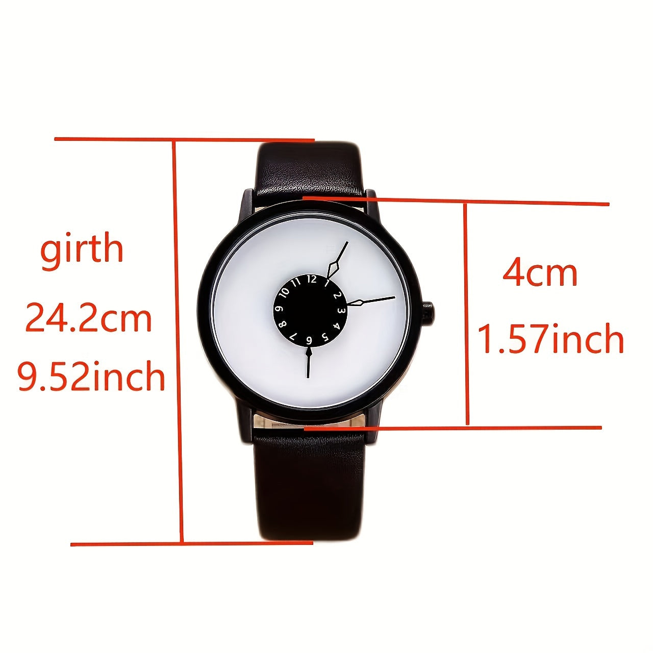 Casual Round Pointer Quartz Watch Women