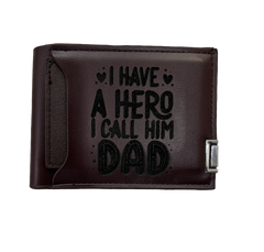 Custom Engraved Wallet Brown