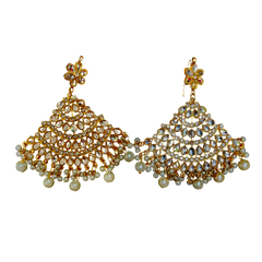 Pearl Elegance : Earrings + Bindi Set