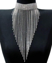 Rhinestone Long Necklace