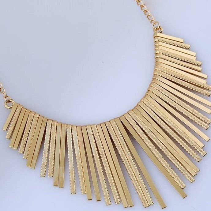 Golden Strips Necklace