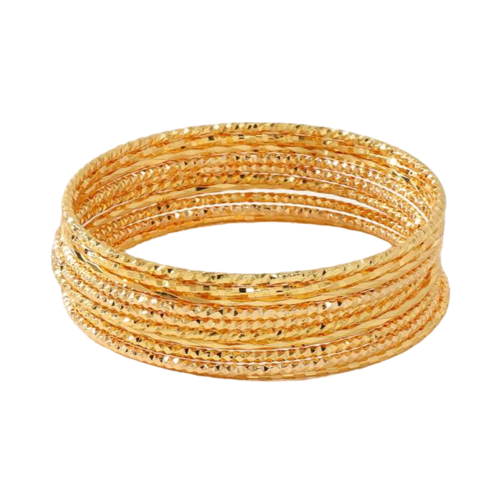 Glimmering Golden Bangles