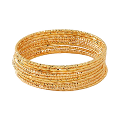 Glimmering Golden Bangles