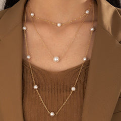 Triple Pearl Necklace