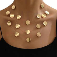 Golden Disc Necklace