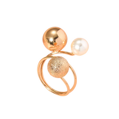 Gilded Pearl Symphony Ring