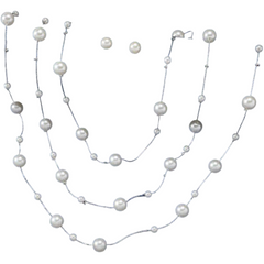 Opulent Triple Strand Pearl Necklace