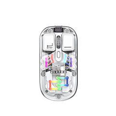 Earldom Transparent RGB Wireless Office Mouse KM16 – White