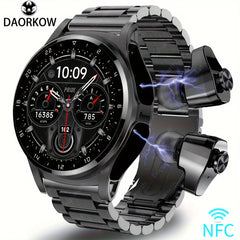 2023 New Men's Smartwatch 2-in-1 TWS Wireless Headset Call Music Multi-dial Sports Fitness NFC Smartwatch For Women