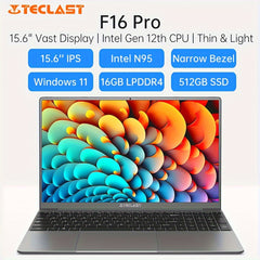 Teclast F16 Pro Laptop 15.6-inch Vast Display, Intel Gen 12th CPU, 12GB LPDDR4 256GB SSD