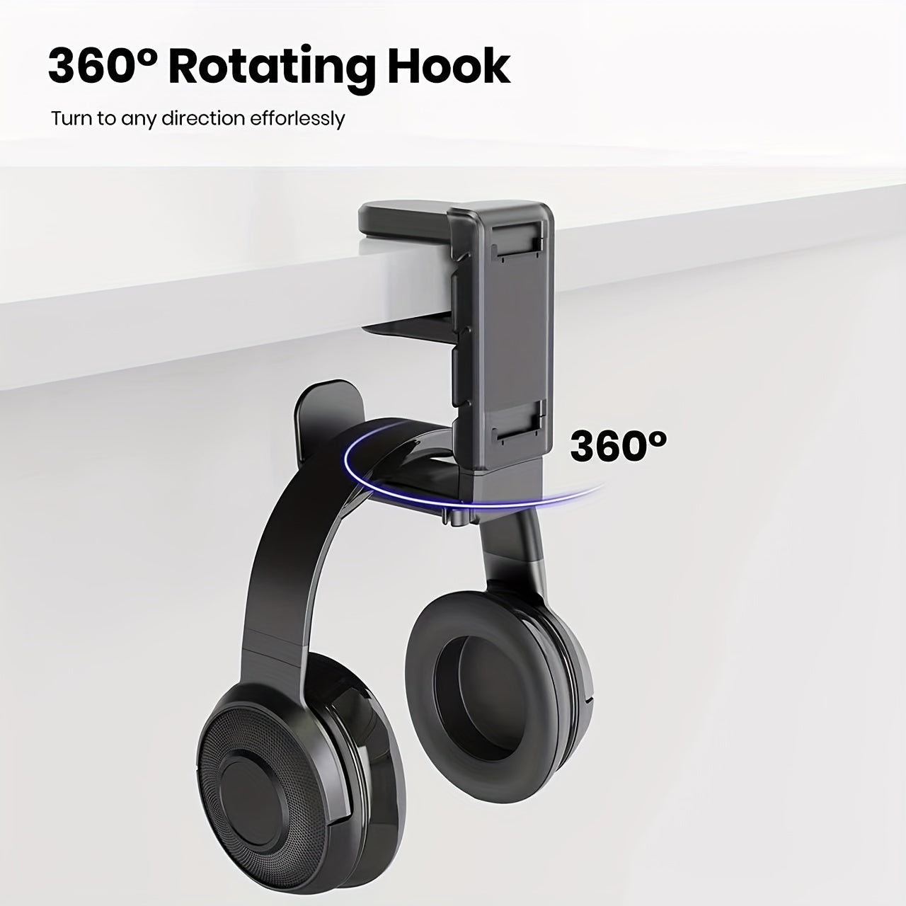 1pc Under-Desk Headphone and Controller Holder