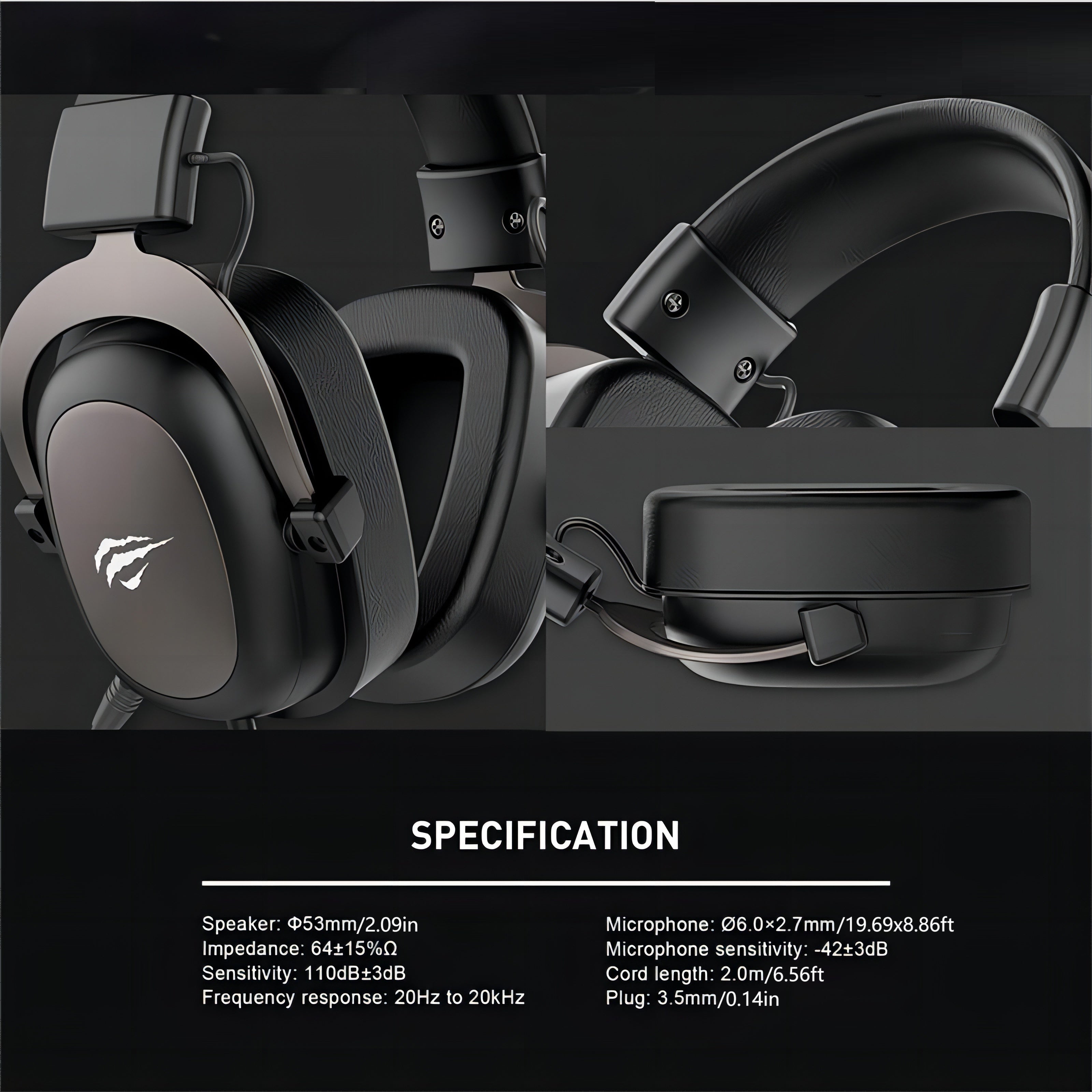 HAVIT Gaming Headset, Protein Leather Earmuffs Surround Sound