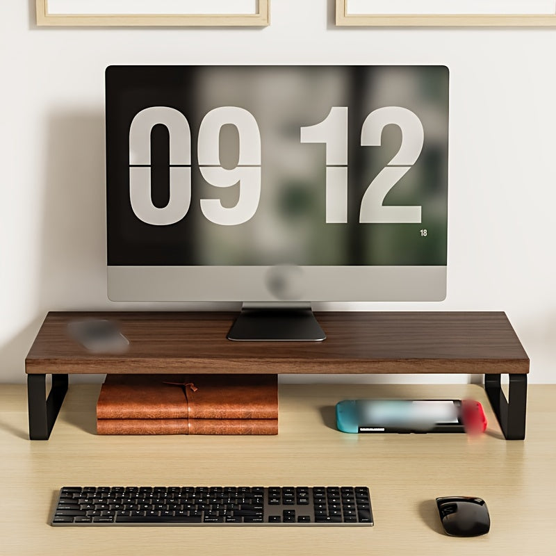 1pc Monitor Stand Laptop Monitor Stand, Wooden Computer Desk