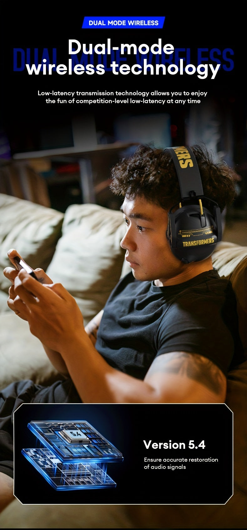 Transformers Wireless Gaming Headset Surrounded Sound