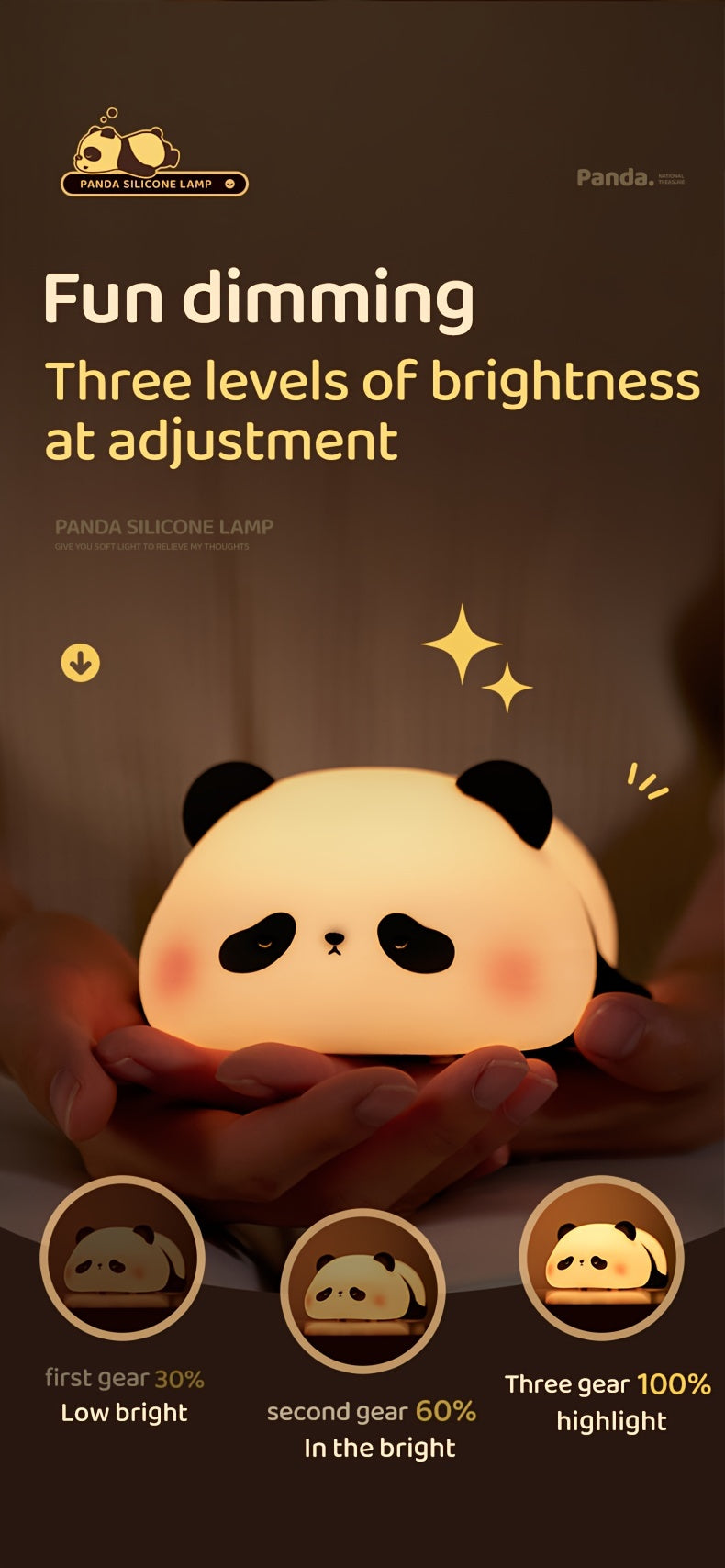 Rechargeable Panda LED Light