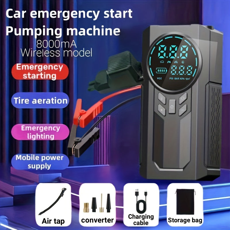 12V Portable Car Jump Starter With Power Bank 8800Mah Capacity