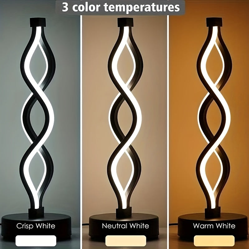 LED Spiral Table Lamp, Charging Capability