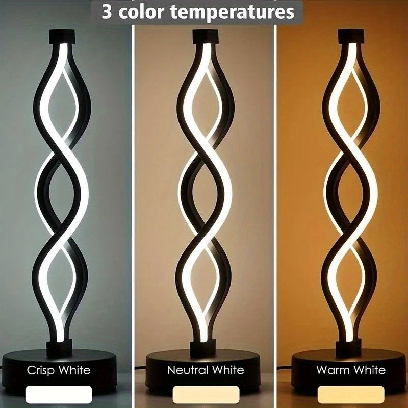 LED Spiral Table Lamp, Charging Capability