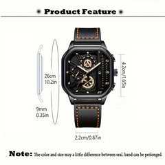 Fashion Business Men Watch Square