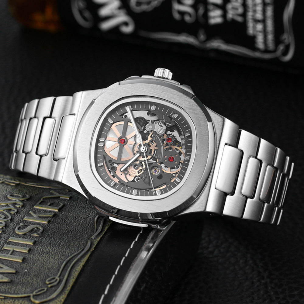 High-end Hollow Vintage Men's Mechanical Watch