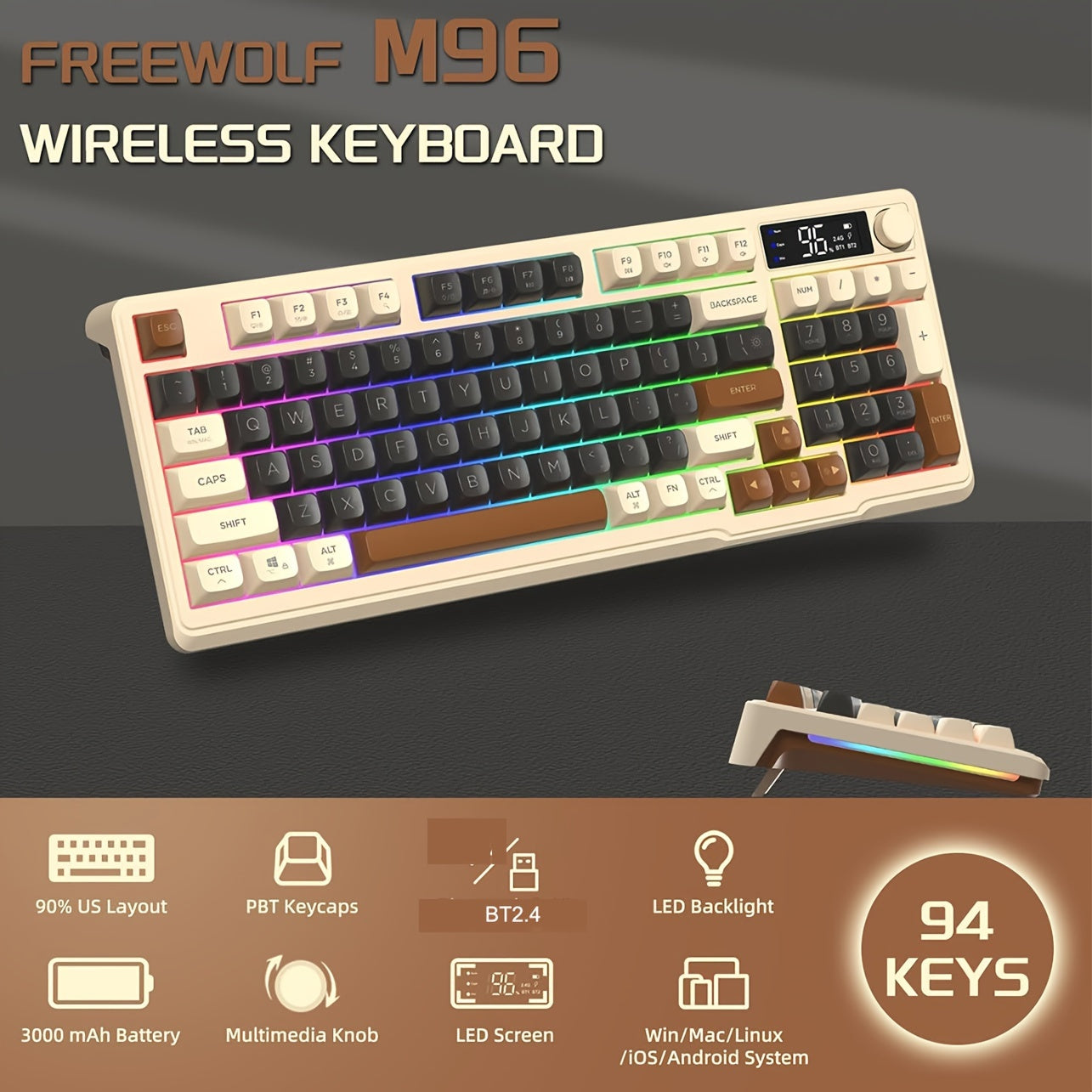 BT Wireless Keyboard Charging Silent Keyboard